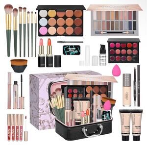 All-in-One Makeup Kit for Women, Full Set Bundle, Holiday Gift Box (Box2)
